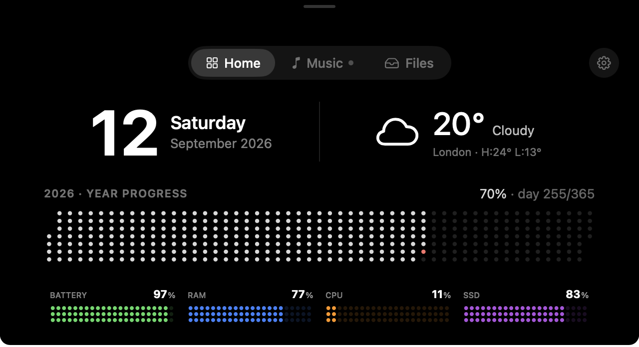 Home tab